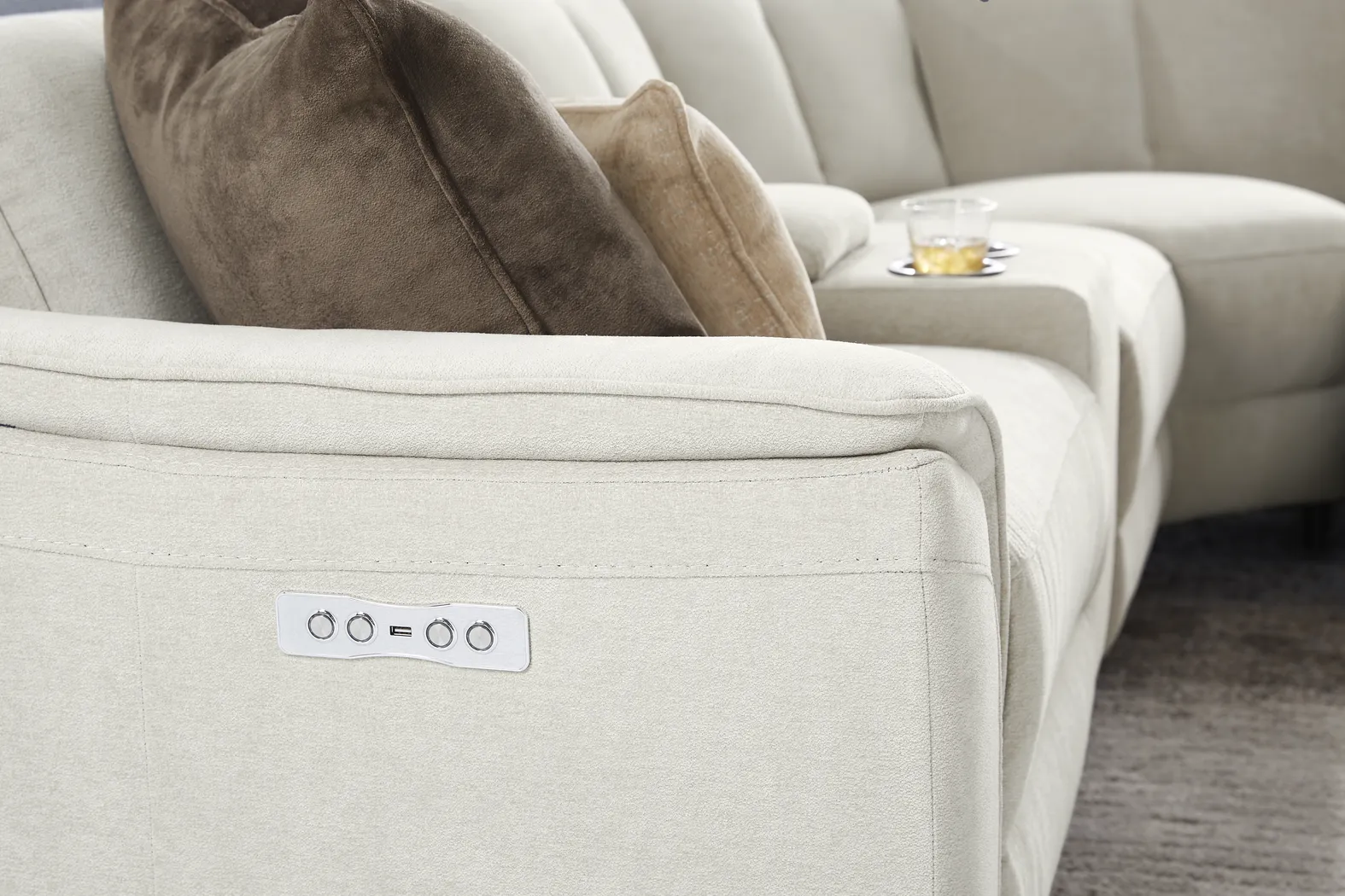 Cavani Gray 9 Pc Dual Power Reclining Sectional Living Room - Thumbnail - Image 6