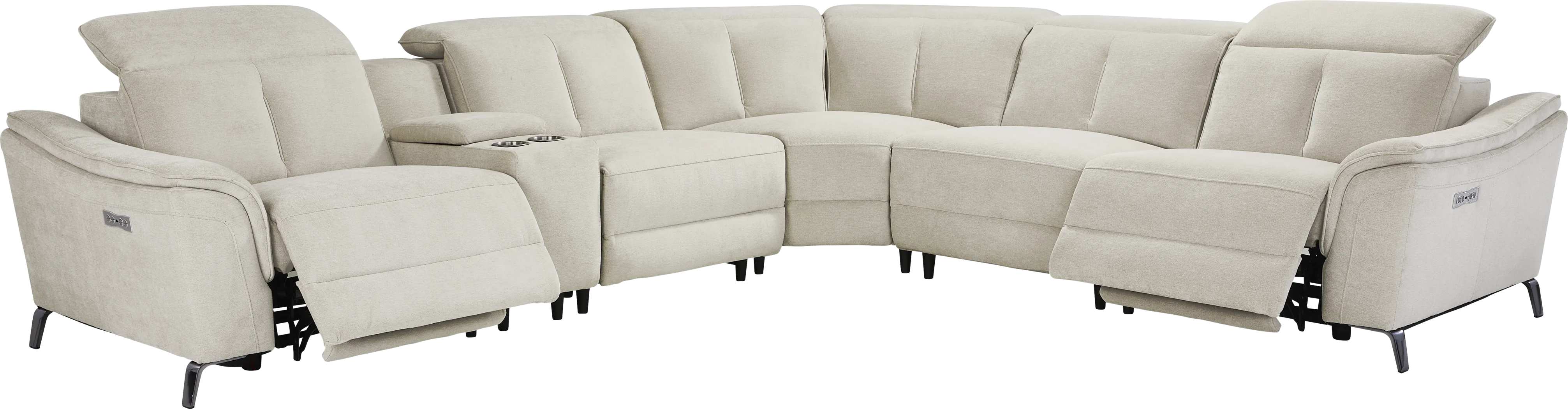 Cavani Gray 9 Pc Dual Power Reclining Sectional Living Room - Thumbnail - Image 2