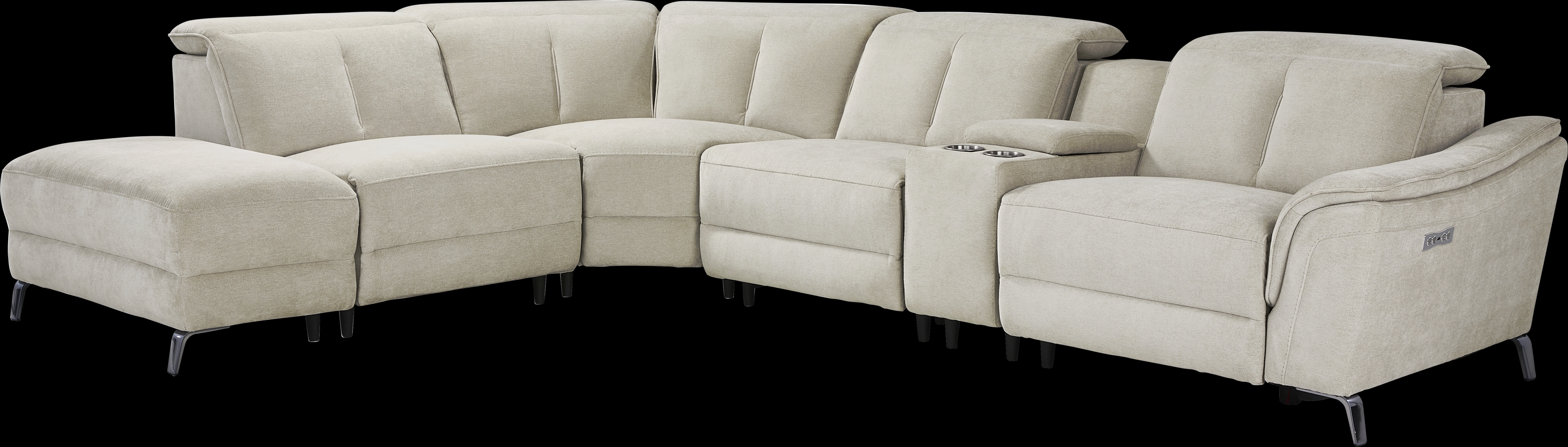 Cavani Gray 6 Pc Dual Power Reclining Sectional - Thumbnail - Image 3