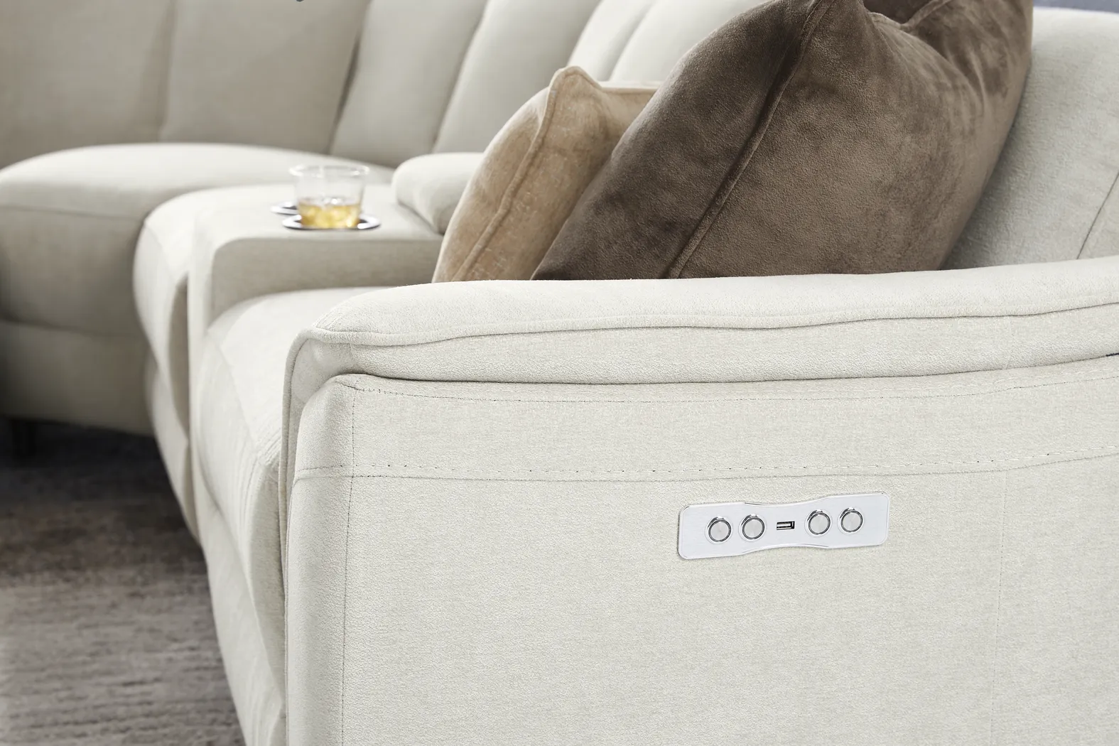 Cavani Gray 9 Pc Dual Power Reclining Sectional Living Room - Thumbnail - Image 6