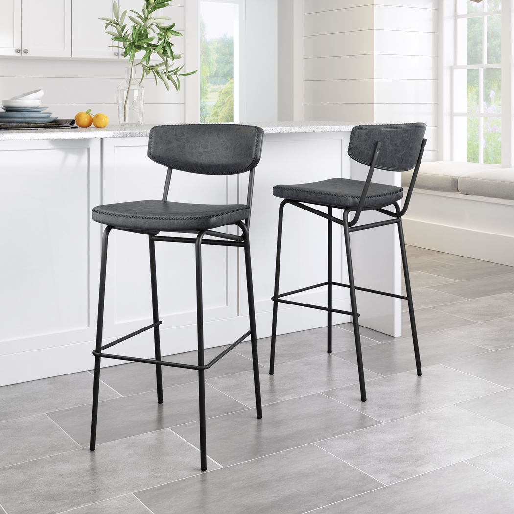 Cavestone Black Bar Height Stool, Set of 4 - Thumbnail - Image 2