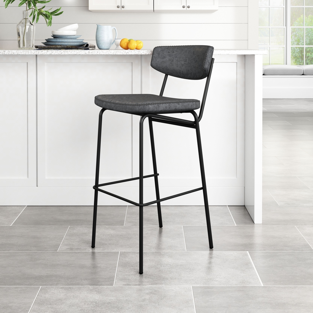 Cavestone Black Bar Height Stool, Set of 4 - Thumbnail - Image 3