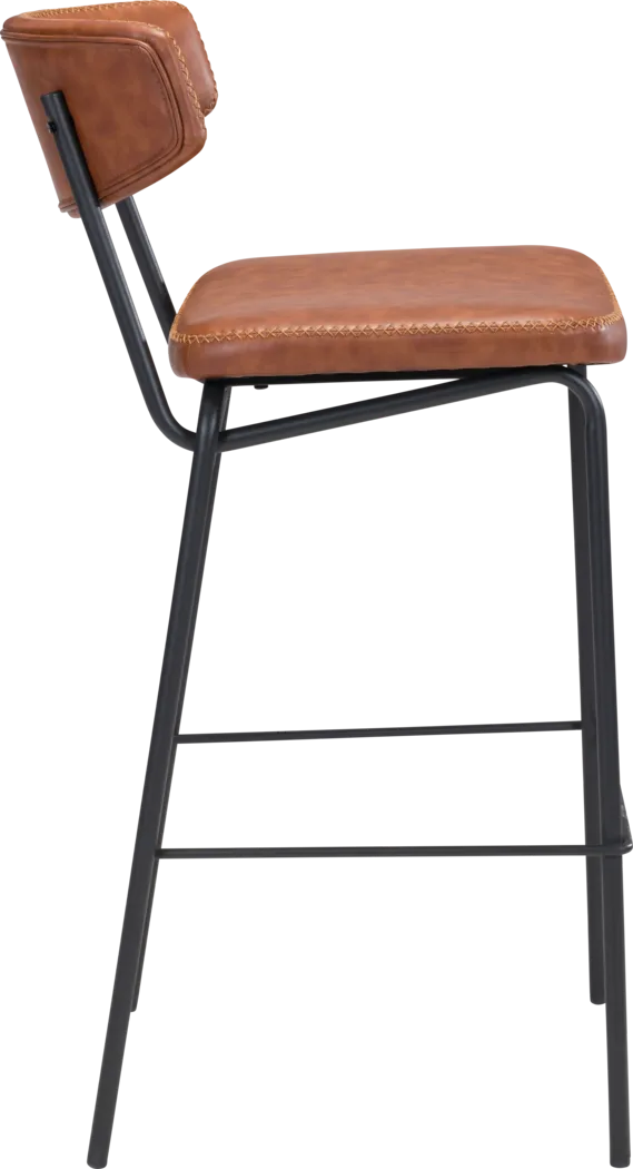Cavestone Brown Bar Height Stool, Set of 4 - Thumbnail - Image 4