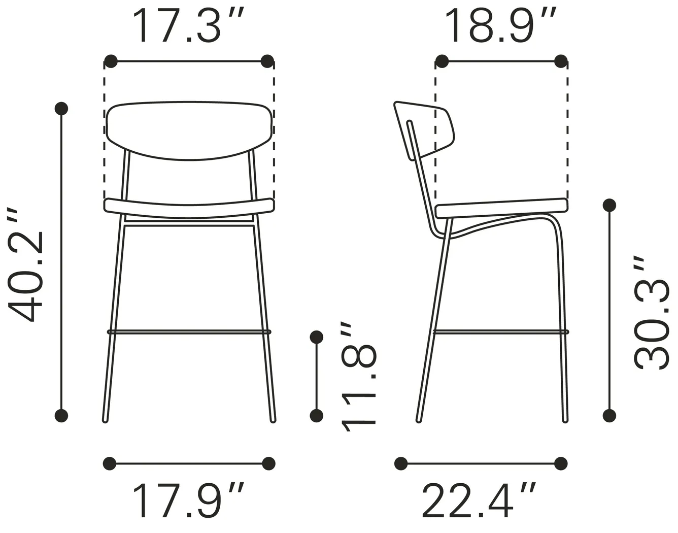 Cavestone Brown Bar Height Stool, Set of 4 - Thumbnail - Image 10