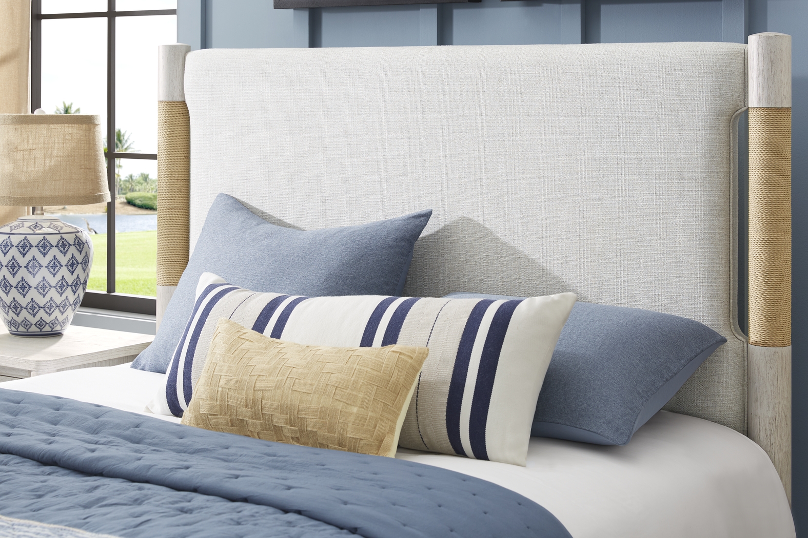 Caviar Cove White 5 Pc Queen Upholstered Bedroom - Thumbnail - Image 3