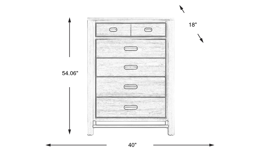 Dimension Image. Please refer to the Dimension Tab on this page for dimension details.
