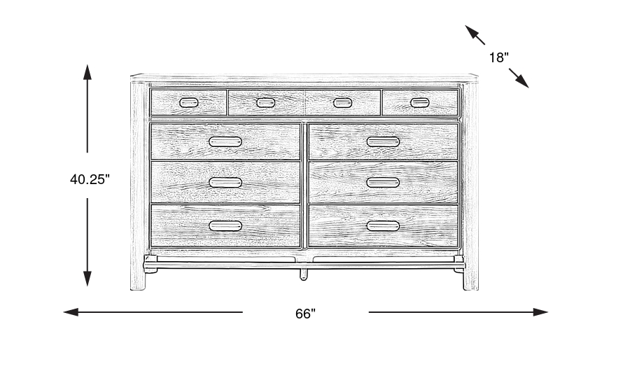 Dimension Image. Please refer to the Dimension Tab on this page for dimension details.