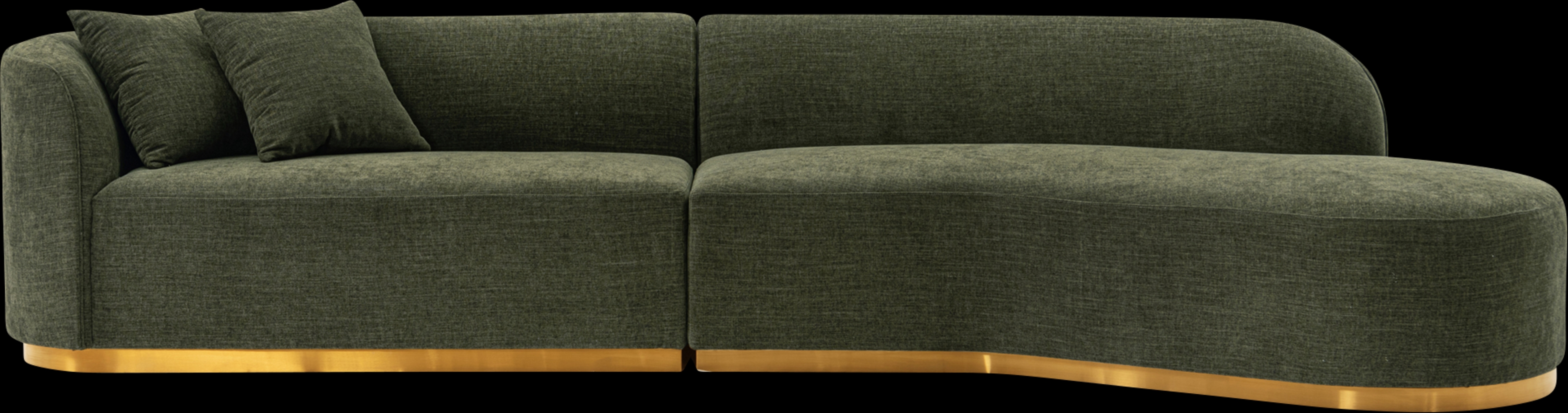 Cawdor Green 2 Pc Sectional - Thumbnail - Image 1