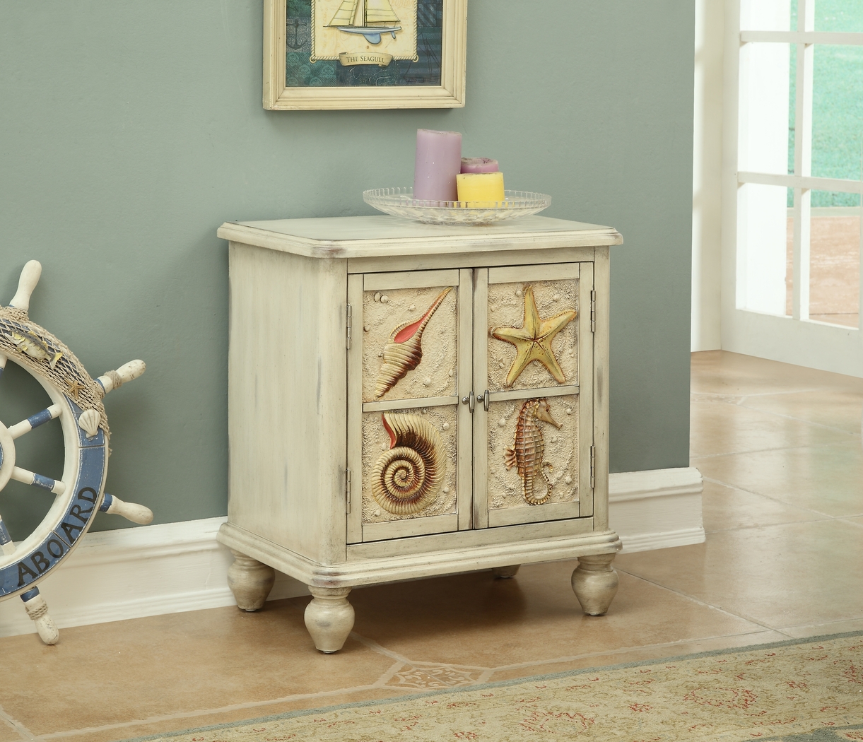 Caye Beach Oatmeal Accent Cabinet - Thumbnail - Image 2
