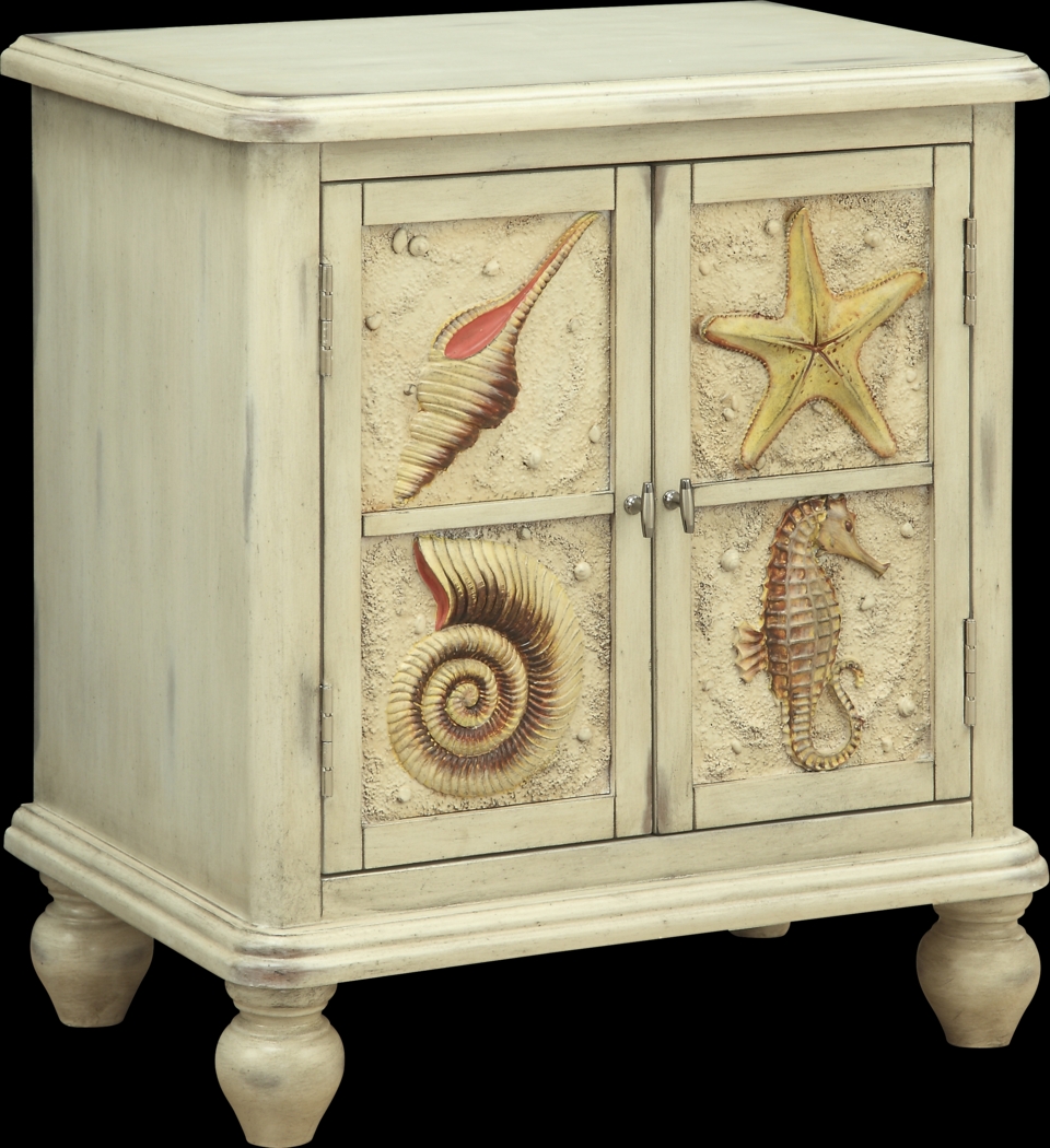 Caye Beach Oatmeal Accent Cabinet - Thumbnail - Image 1