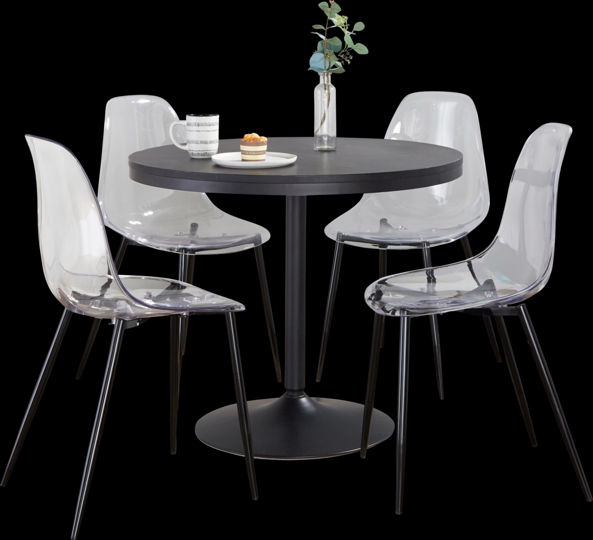 Cayke Clear 5 Pc Dining Set - Thumbnail - Image 1