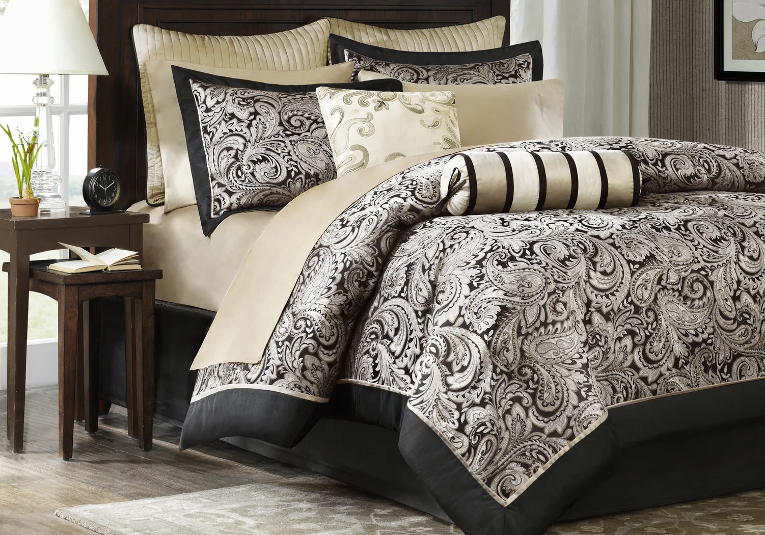Cayla Black 12 Pc Queen Comforter Set - Thumbnail - Image 1