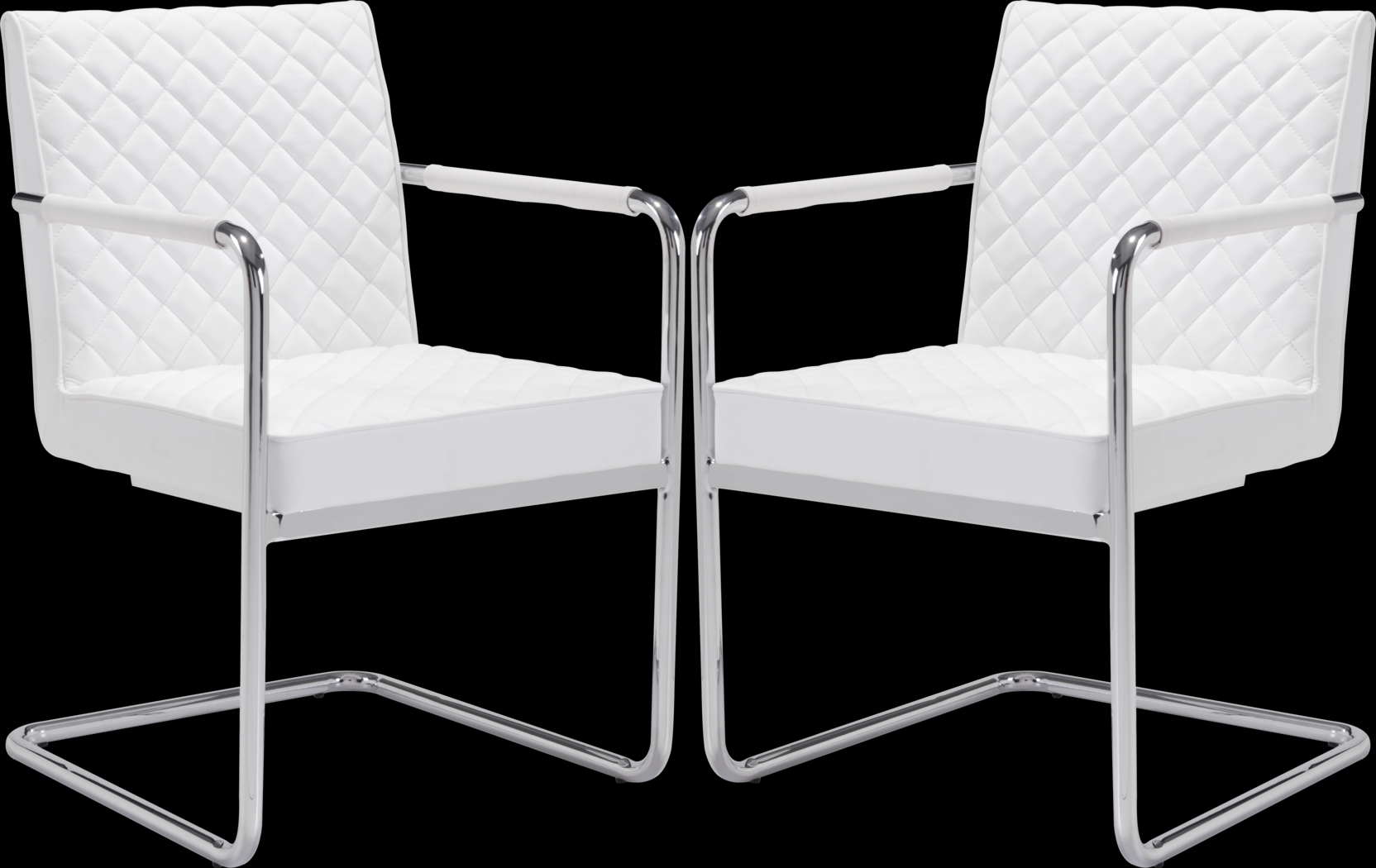 Cayler White Arm Chairs (Set of 2) - Thumbnail - Image 1