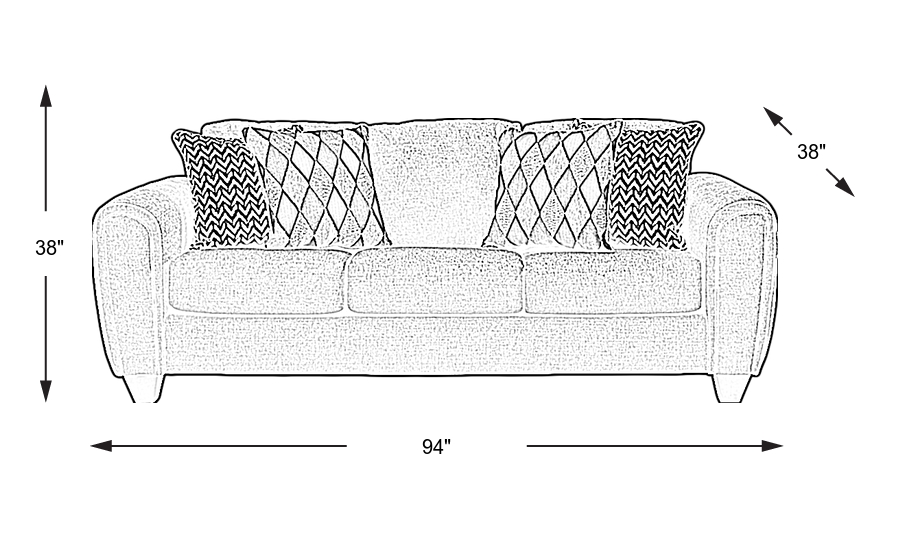 Dimension Image. Please refer to the Dimension Tab on this page for dimension details.