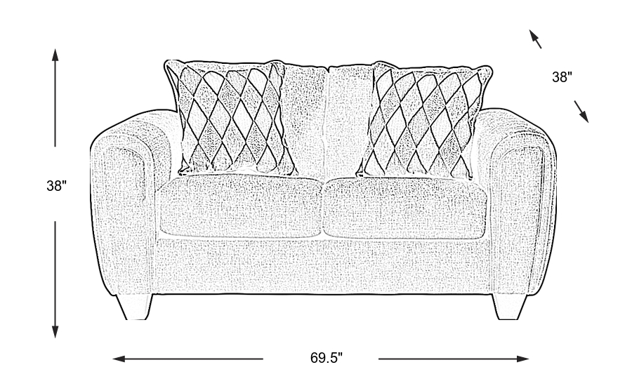 Dimension Image. Please refer to the Dimension Tab on this page for dimension details.