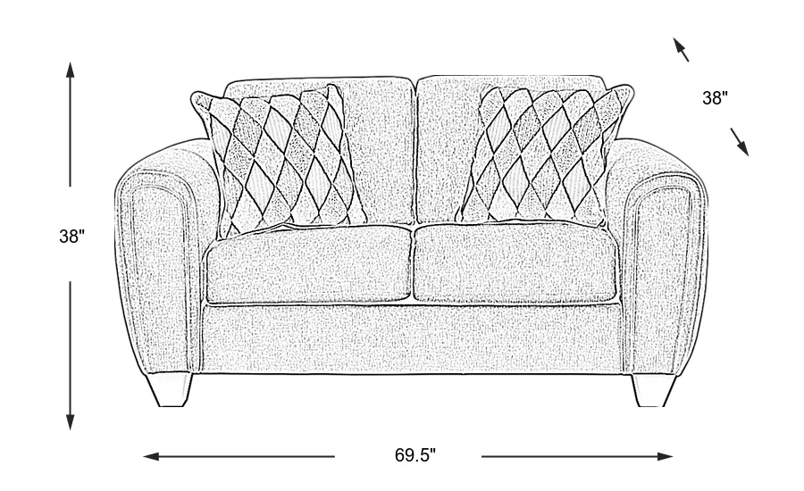 Dimension Image. Please refer to the Dimension Tab on this page for dimension details.