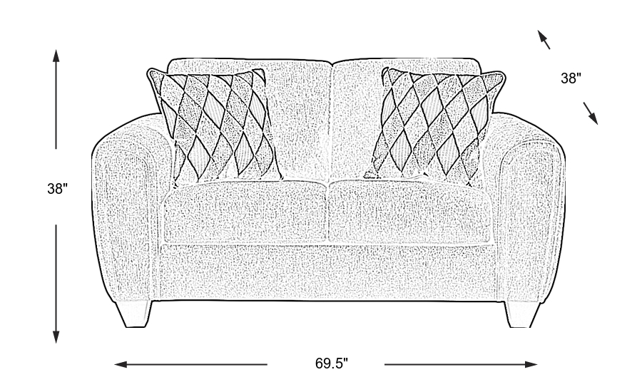Dimension Image. Please refer to the Dimension Tab on this page for dimension details.