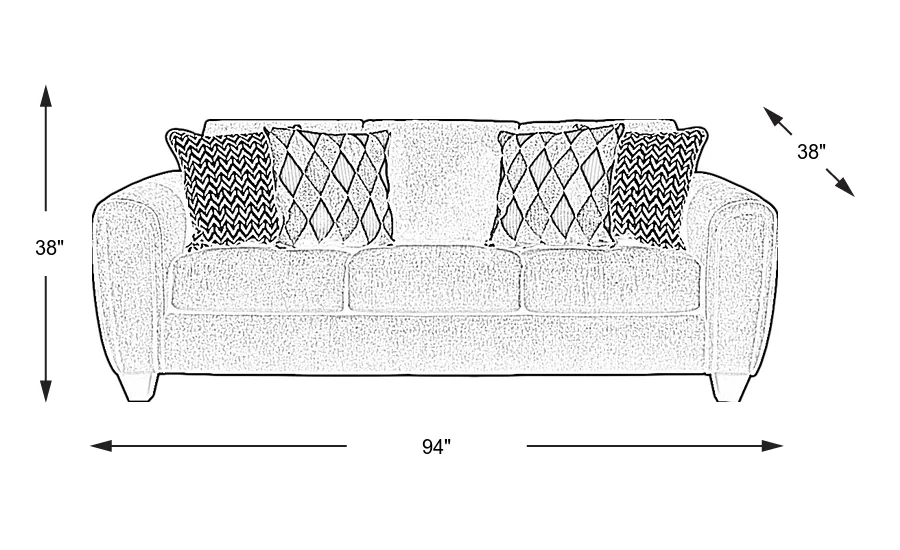 Dimension Image. Please refer to the Dimension Tab on this page for dimension details.
