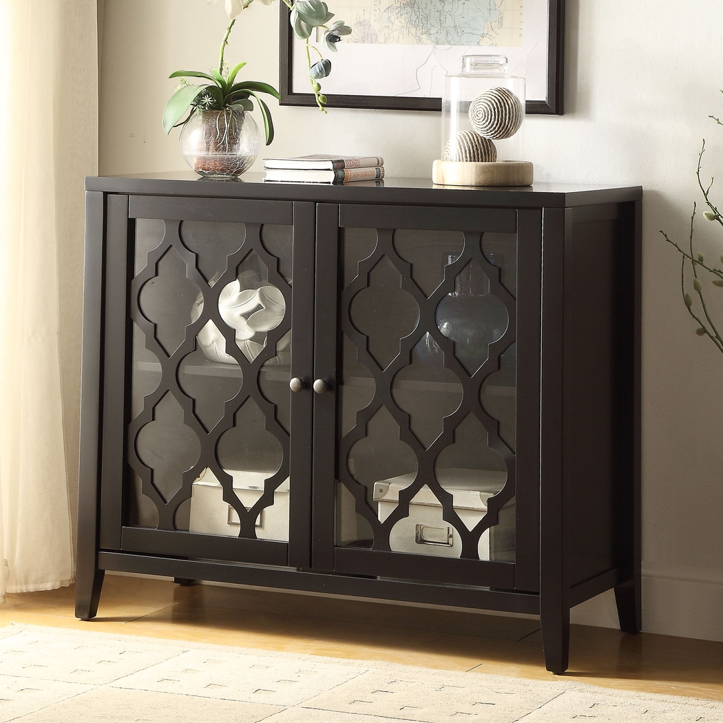 Ceara Black Large Accent Cabinet - Thumbnail - Image 3