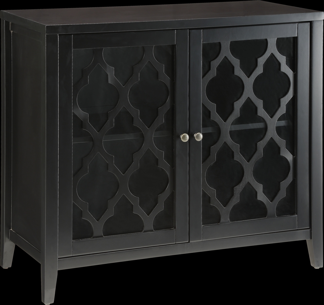 Ceara Black Large Accent Cabinet - Thumbnail - Image 1