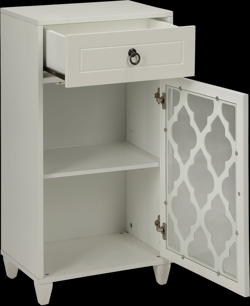 Ceara White Small Accent Cabinet - Thumbnail - Image 2
