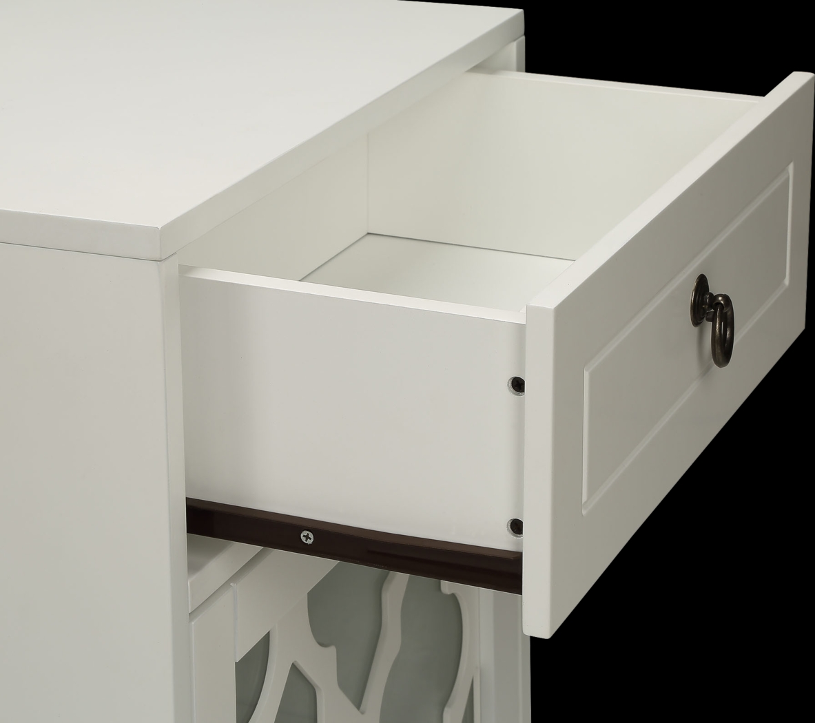 Ceara White Small Accent Cabinet - Thumbnail - Image 3