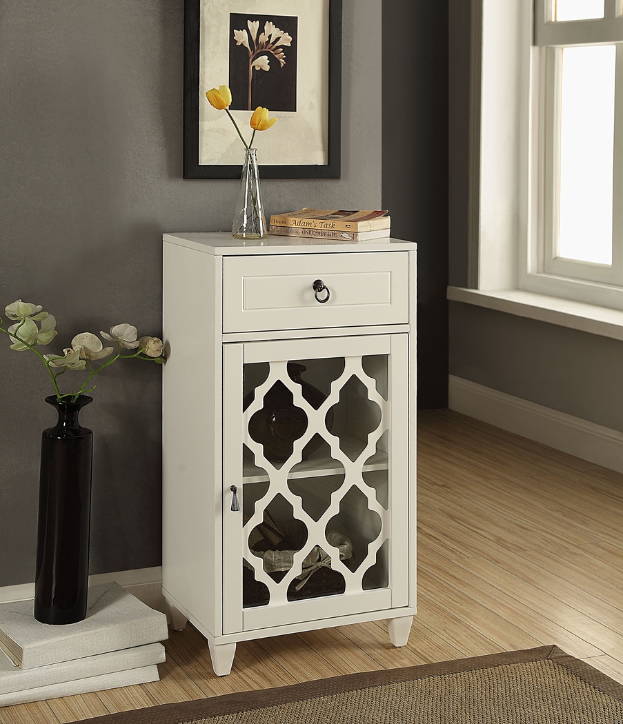 Ceara White Small Accent Cabinet - Thumbnail - Image 4