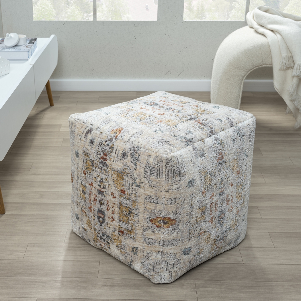 Ceasart Light Gray Pouf - Thumbnail - Image 4