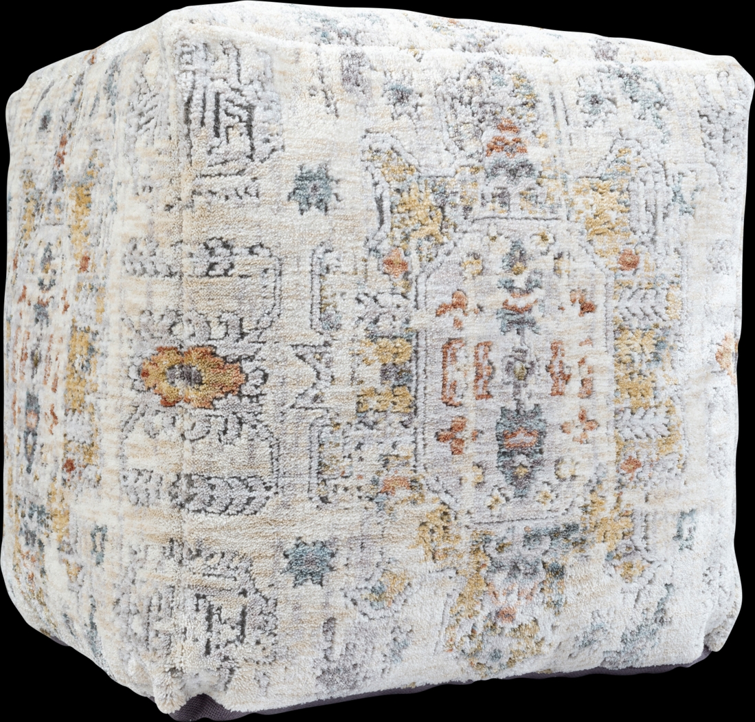 Ceasart Light Gray Pouf - Thumbnail - Image 1