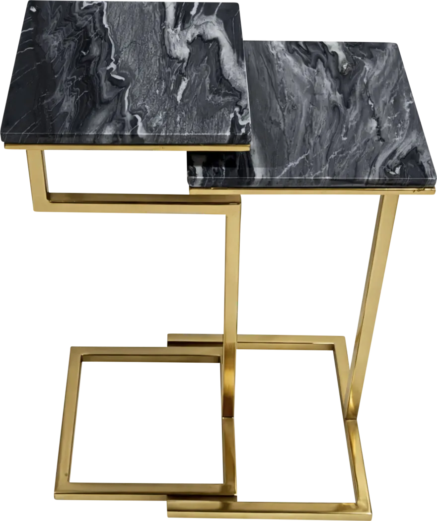 Cebazi Gold/Black Nesting Table, Set of 2 - Thumbnail - Image 3