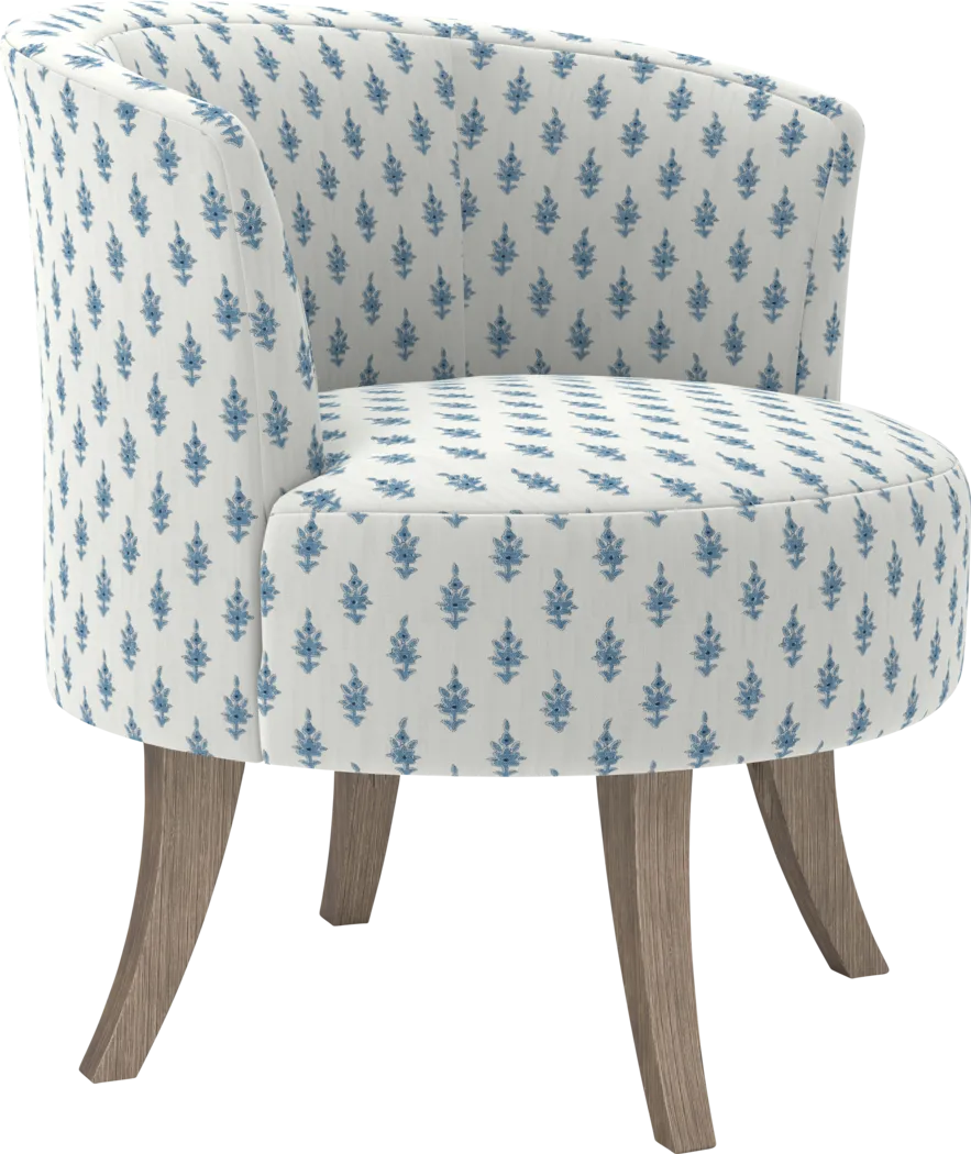 Ceberry Blue Swivel Chair - Thumbnail - Image 1