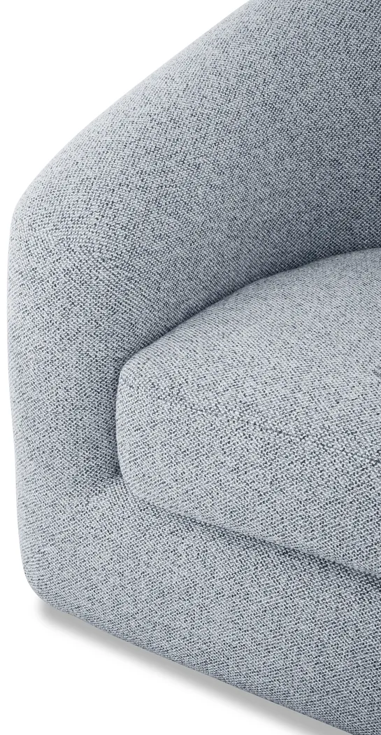Cecilia Blue Swivel Chair - Thumbnail - Image 4