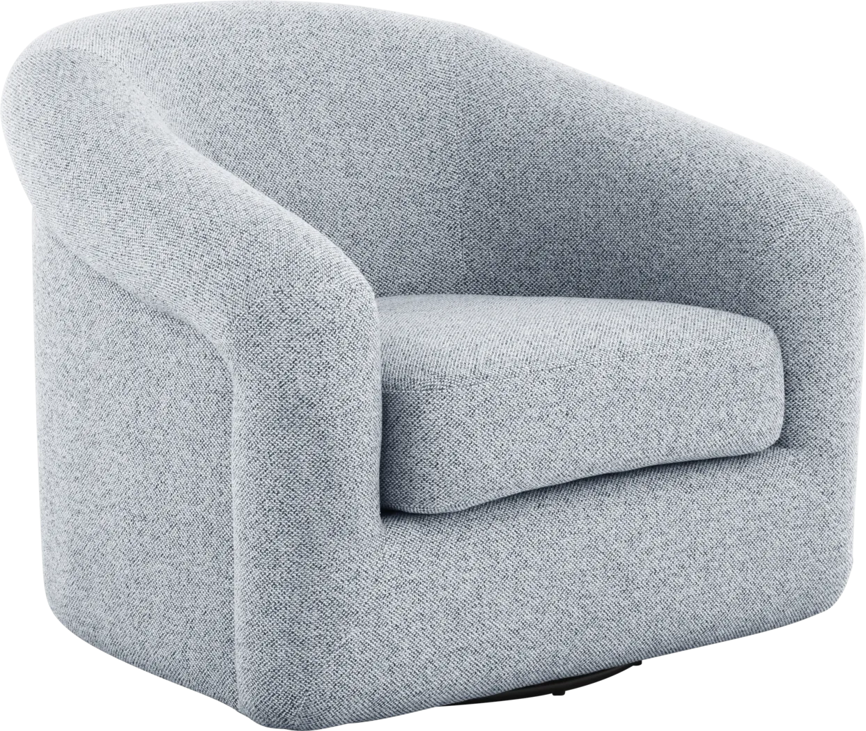 Cecilia Blue Swivel Chair - Thumbnail - Image 1