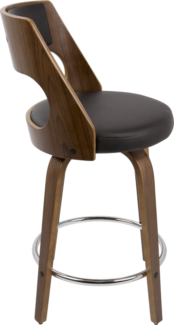Cecina Brown Counter Height Stool - Thumbnail - Image 2