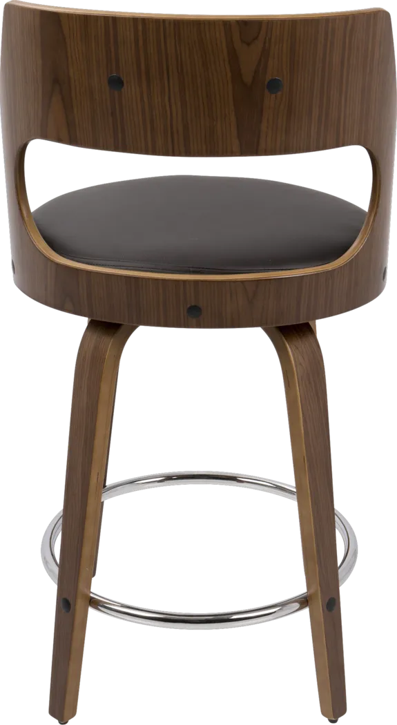 Cecina Brown Counter Height Stool - Thumbnail - Image 4
