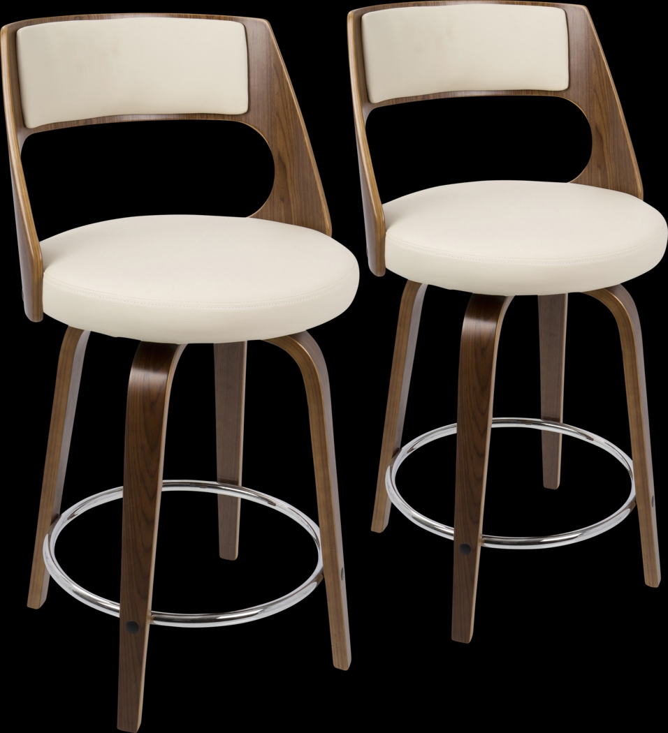 Cecina Cream Counter Height Stool (Set of 2) - Thumbnail - Image 1