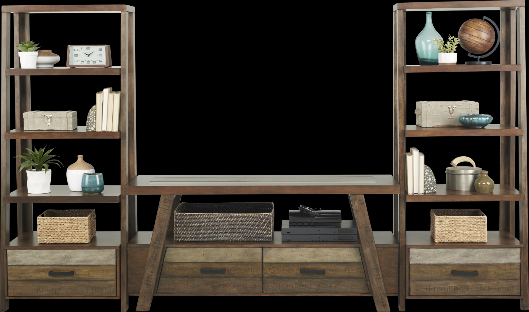 Cedar Creek Brown 3 Pc Wall Unit - Thumbnail - Image 2