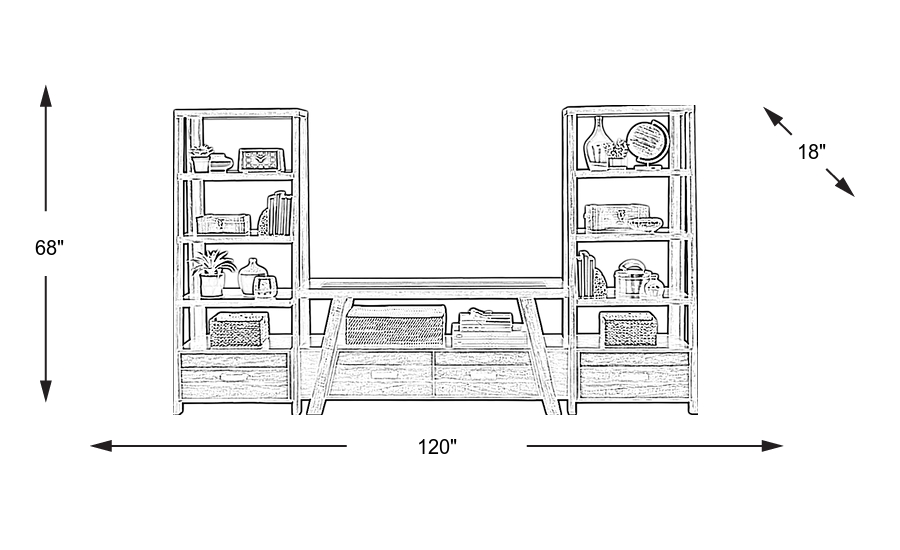 Dimension Image. Please refer to the Dimension Tab on this page for dimension details.