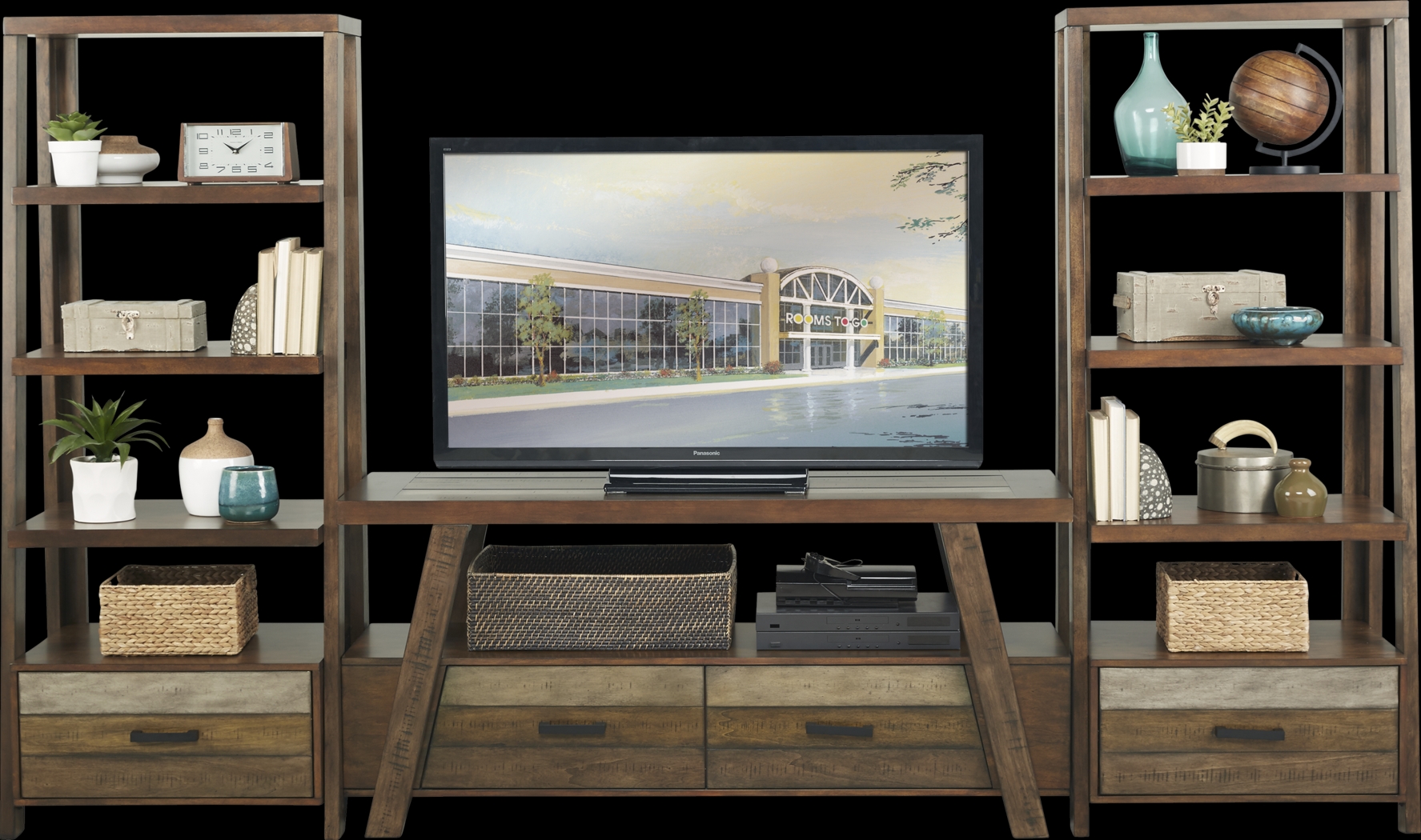 Cedar Creek Brown 3 Pc Wall Unit - Thumbnail - Image 1