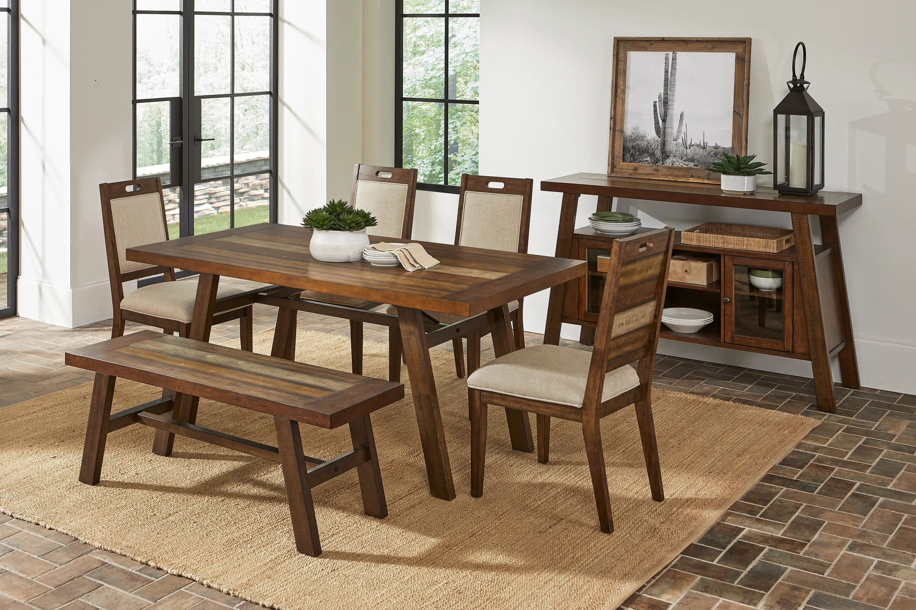 Cedar Creek Brown 6 Pc Dining Room - Thumbnail - Image 1