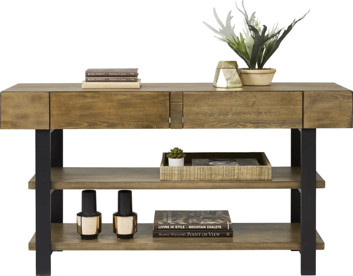 Cedar Park Brown Sofa Table - Thumbnail - Image 2