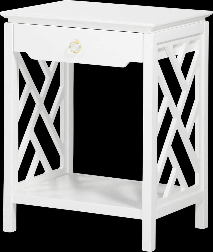 Cedarcrest White End Table - Thumbnail - Image 1