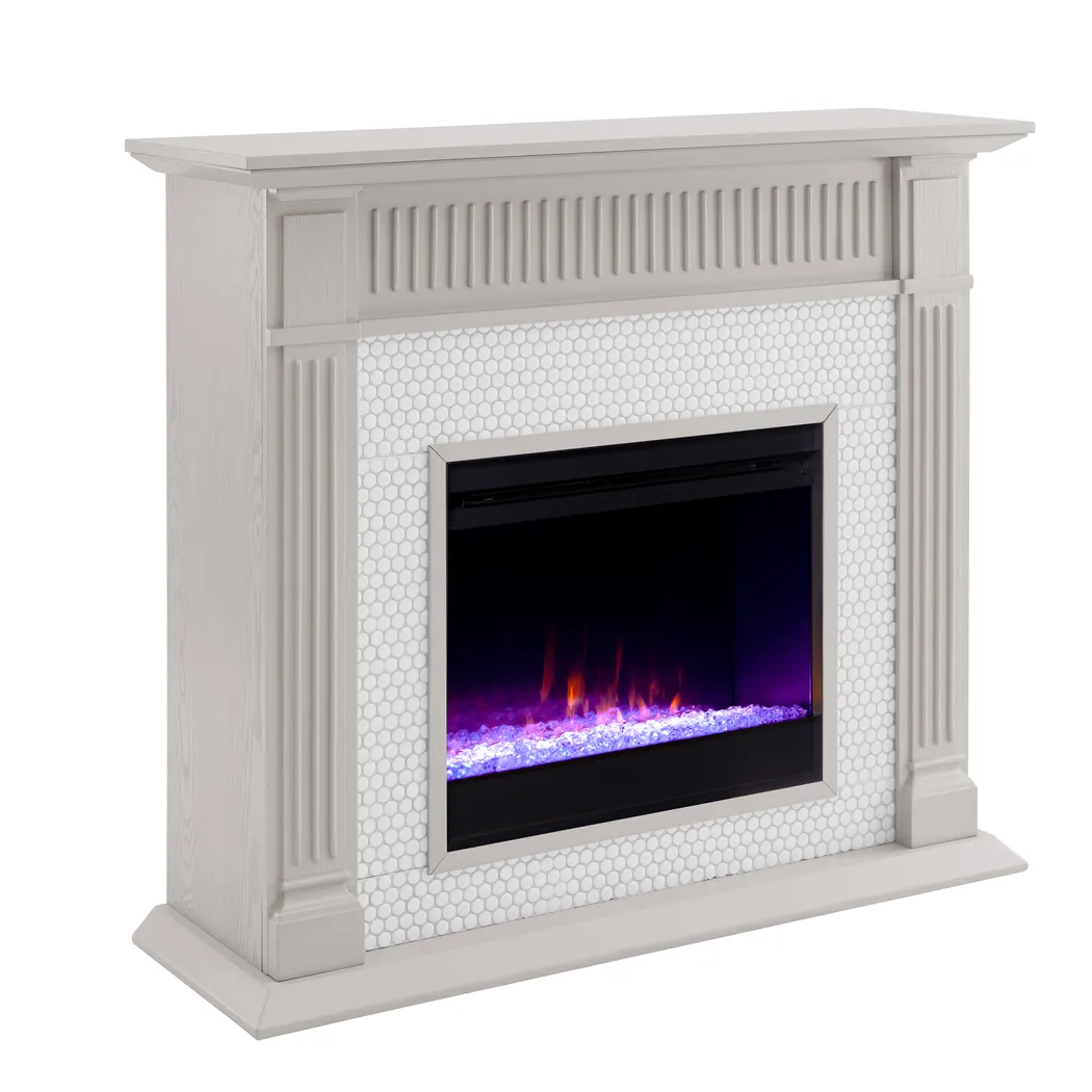 Cedardale I Gray 48 in. Console, With Color Changing Electric Fireplace - Thumbnail - Image 3