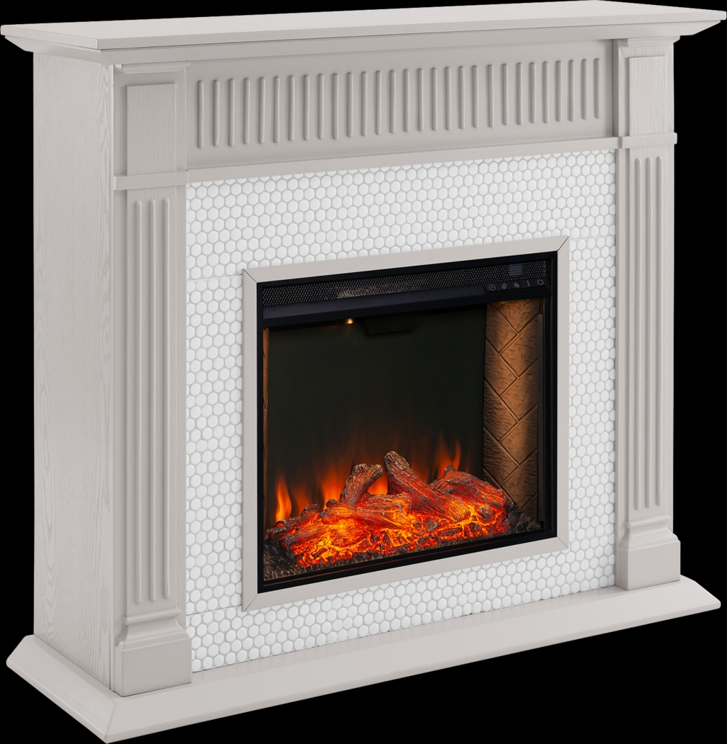 Cedardale III Gray 48 in. Console With Smart Electric Fireplace - Thumbnail - Image 1