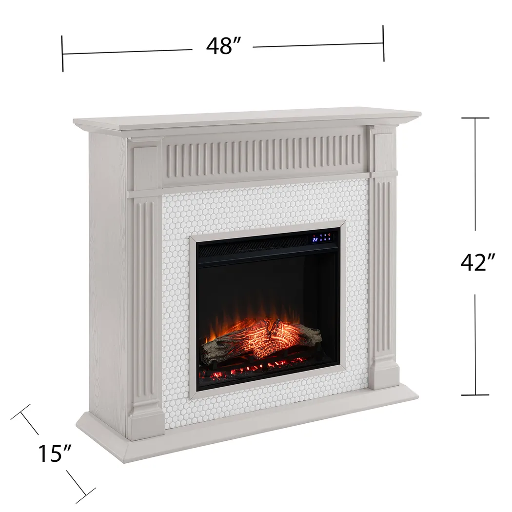 Cedardale IV Gray 48 in. Console, With Touch Panel Electric Fireplace - Image 7