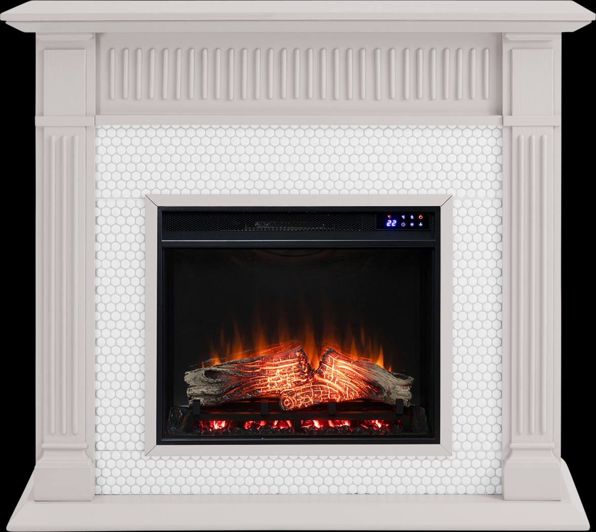 Cedardale IV Gray 48 in. Console, With Touch Panel Electric Fireplace - Thumbnail - Image 1