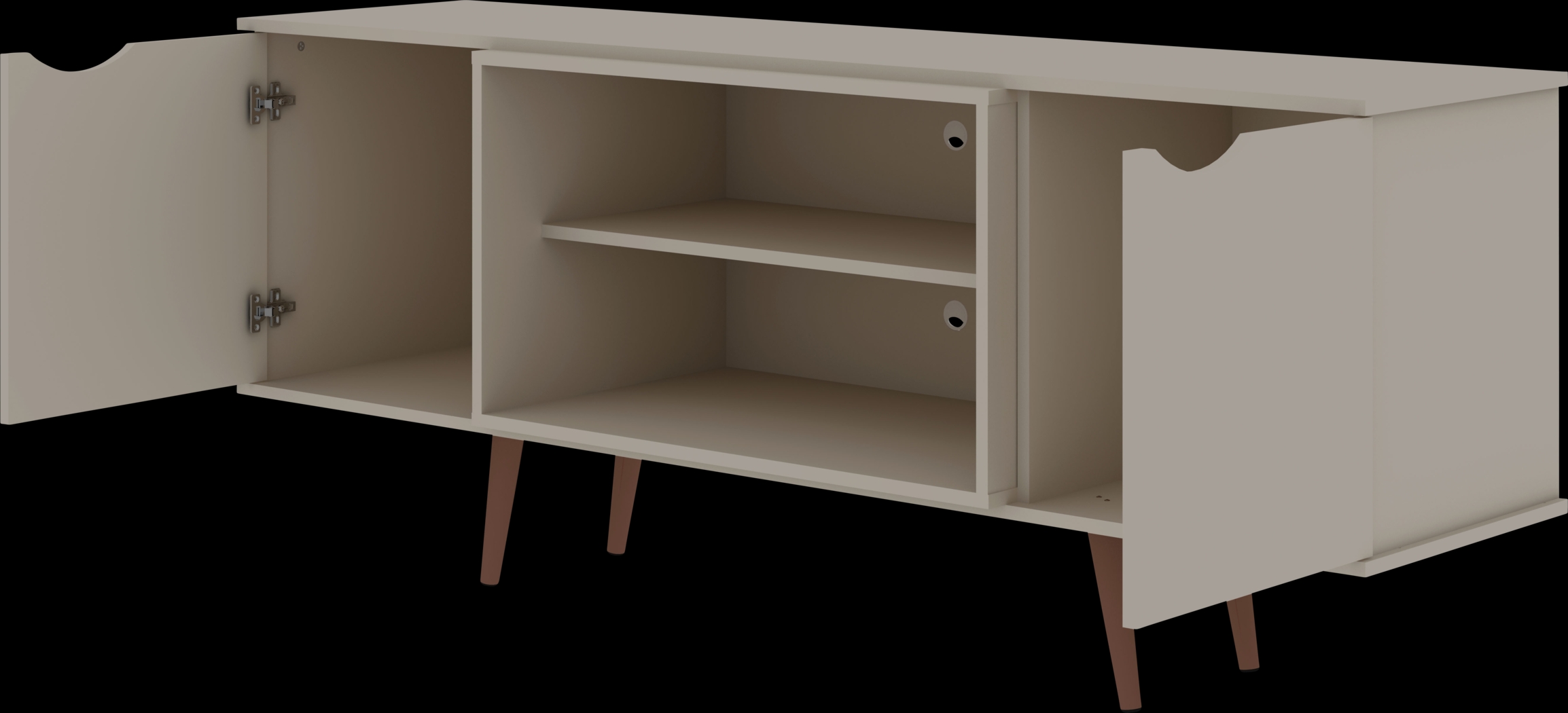 Cedargulf Beige 63 in. Console - Thumbnail - Image 3