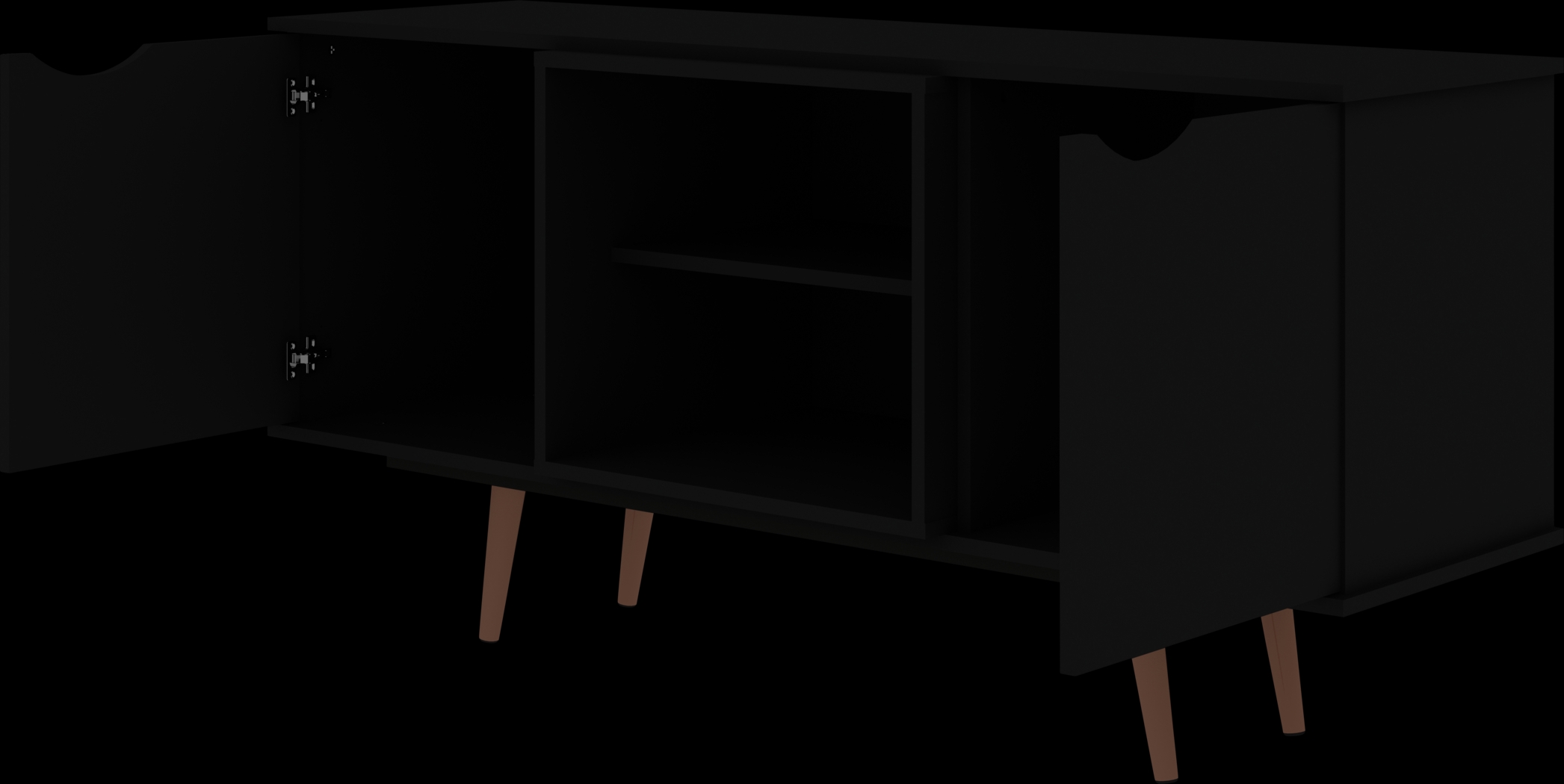 Cedargulf Black 54 in. Console - Thumbnail - Image 3