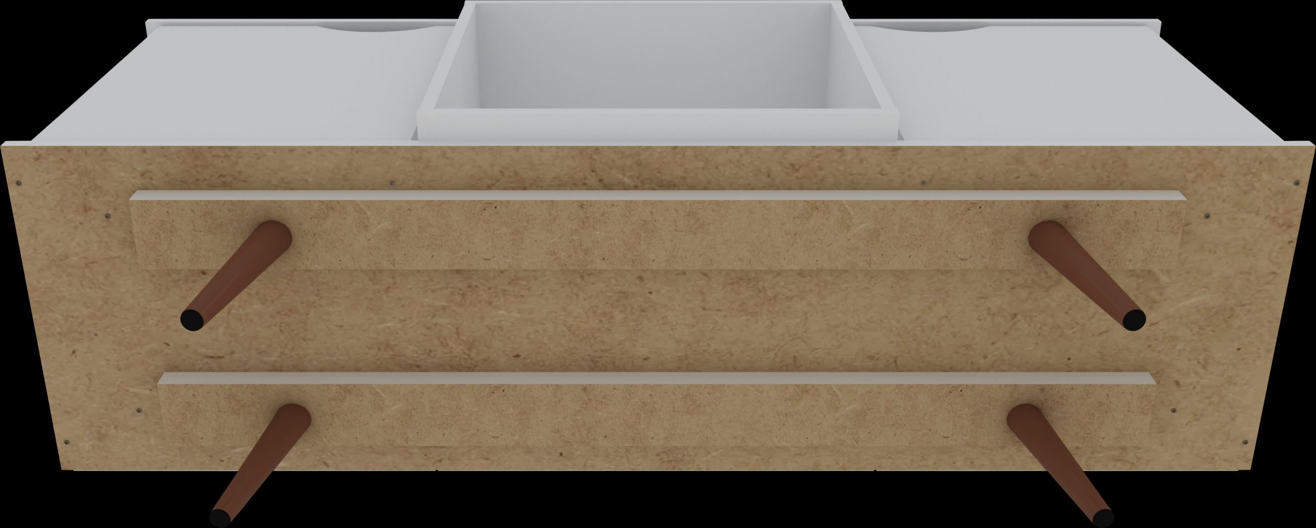 Cedargulf White 54 in. Console - Thumbnail - Image 7