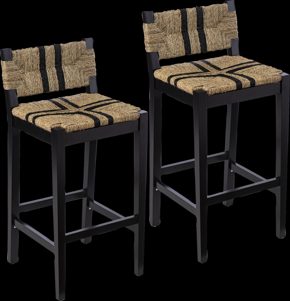 Cedarhurst Black Barstool, Set of 2 - Thumbnail - Image 1